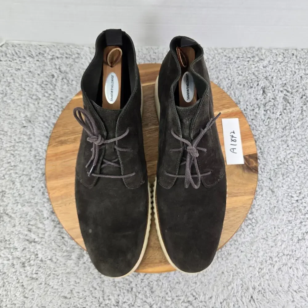 Cole Haan Men 13M Grand Os Gray Suede Casual Lifestyle Daily Lace Up Chukka Boot